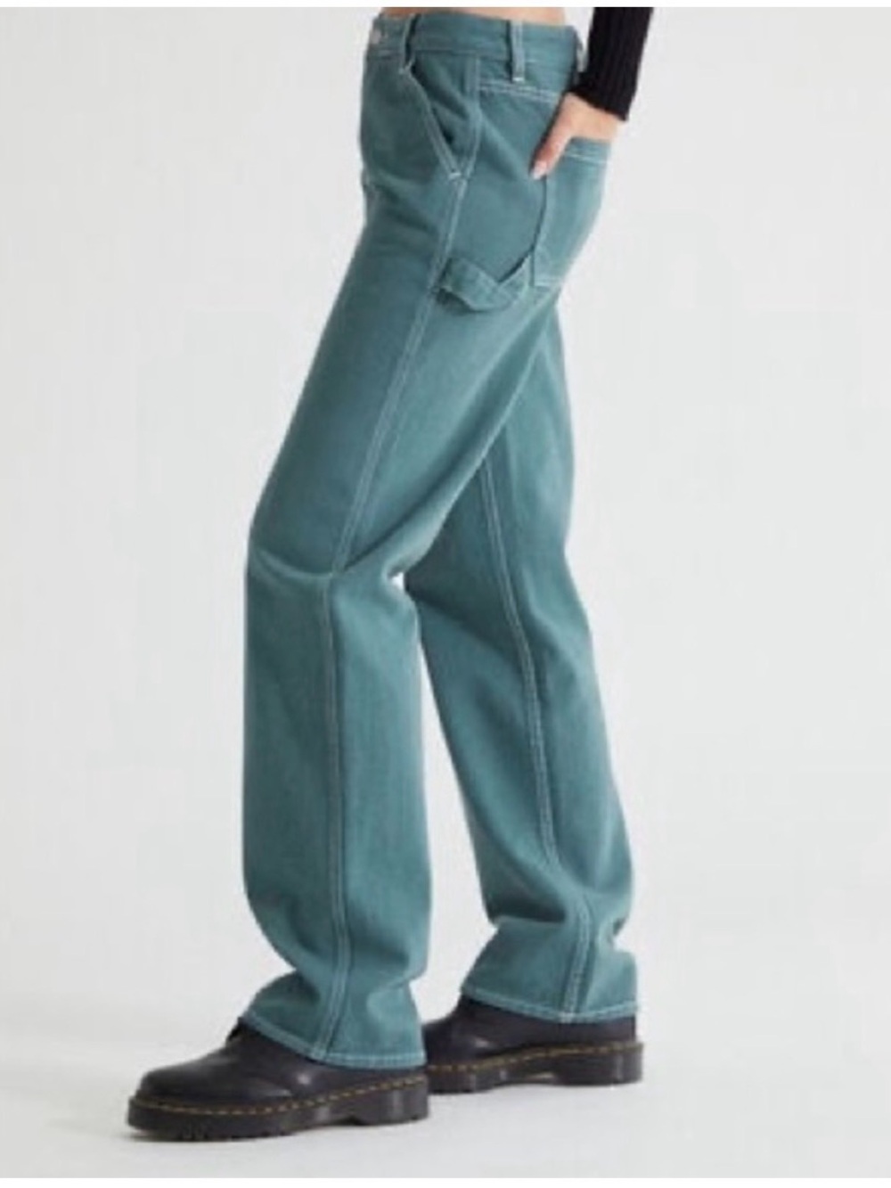 PacSun Low Rise Carpenter Jeans Teal Ocean Green Size 27 New With Tag Belt Loops